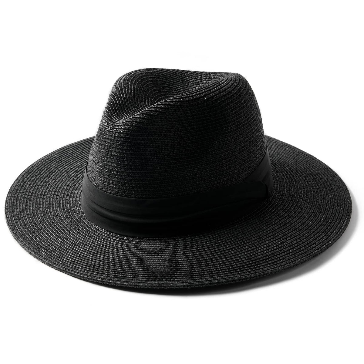 FURTALK Sun Hat Wide Brim Straw Fedora Panama Beach for Men Women