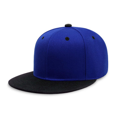 CHOK.LIDS Classic Snapback Flat Bill Hat Blank Adjustable Baseball Cap
