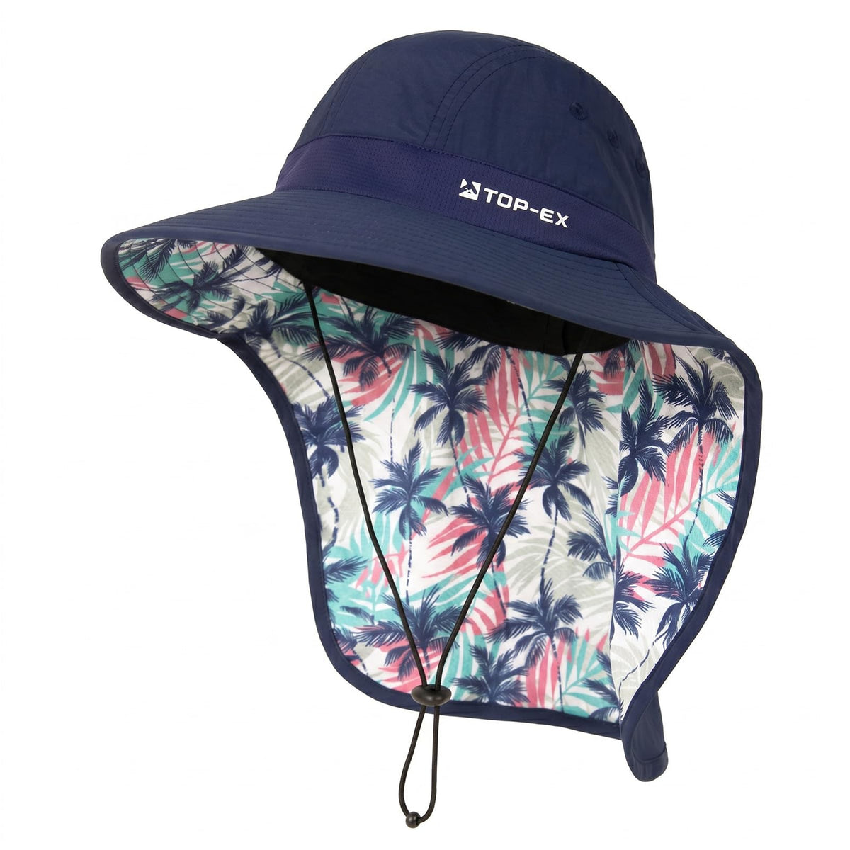 TOP-EX UPF 50+ Cooling Wide Brim Sun Hat for Men with Neck Flap, Packable