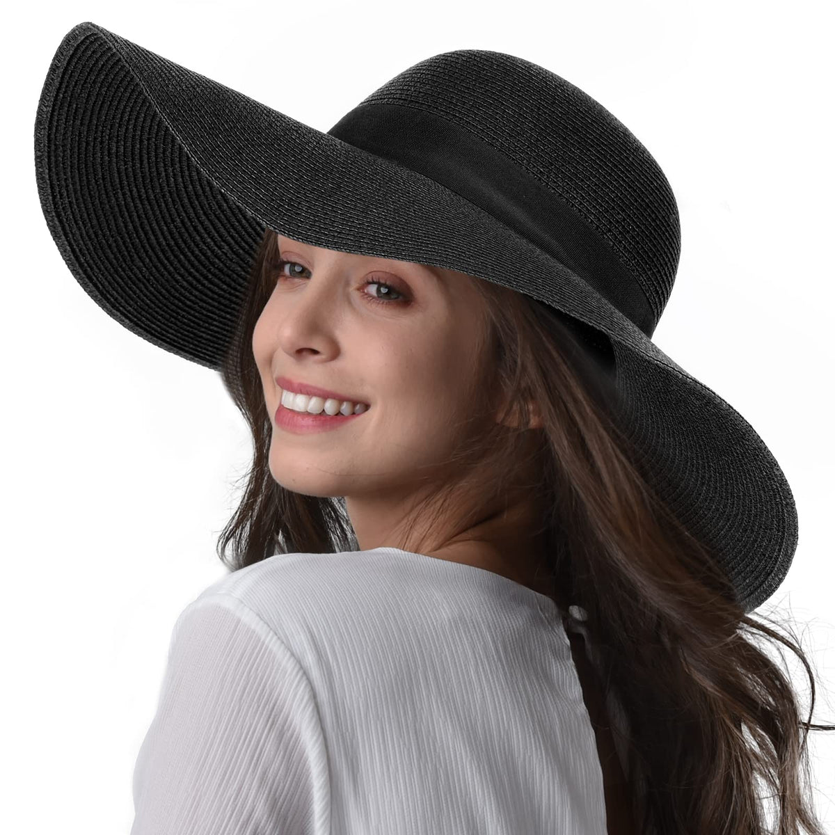 FURTALK Womens Sun Straw Hat Wide Brim Floppy Summer Beach Hats for Women