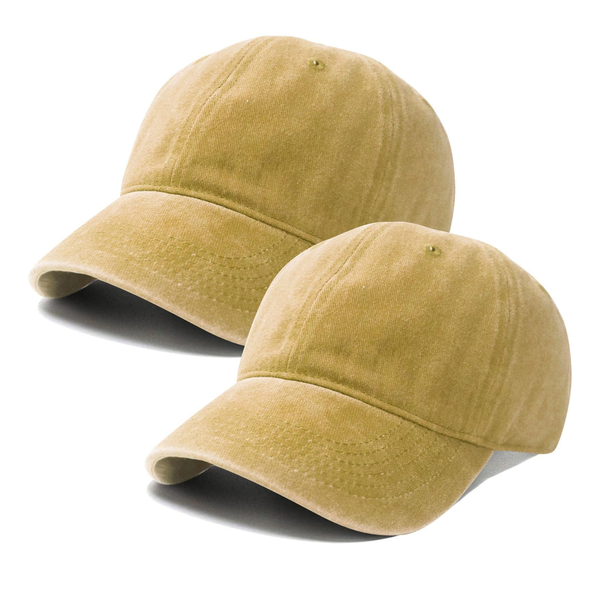 PFFY 2 Packs Vintage Washed Distressed Baseball Cap Dad Hat for Men Women