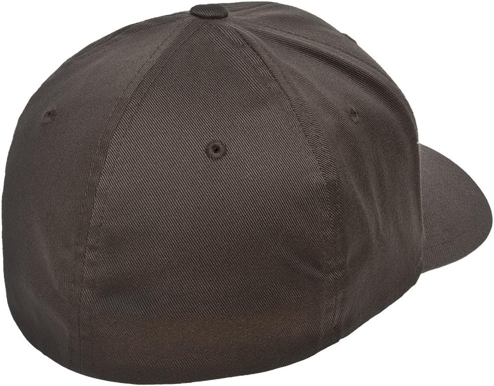 Flexfit Men's Wooly Combed Twill Fitted Baseball Cap, Dark Gray, Large-X-Large