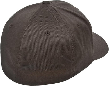 Flexfit Men's Wooly Combed Twill Fitted Baseball Cap, Dark Gray, Large-X-Large