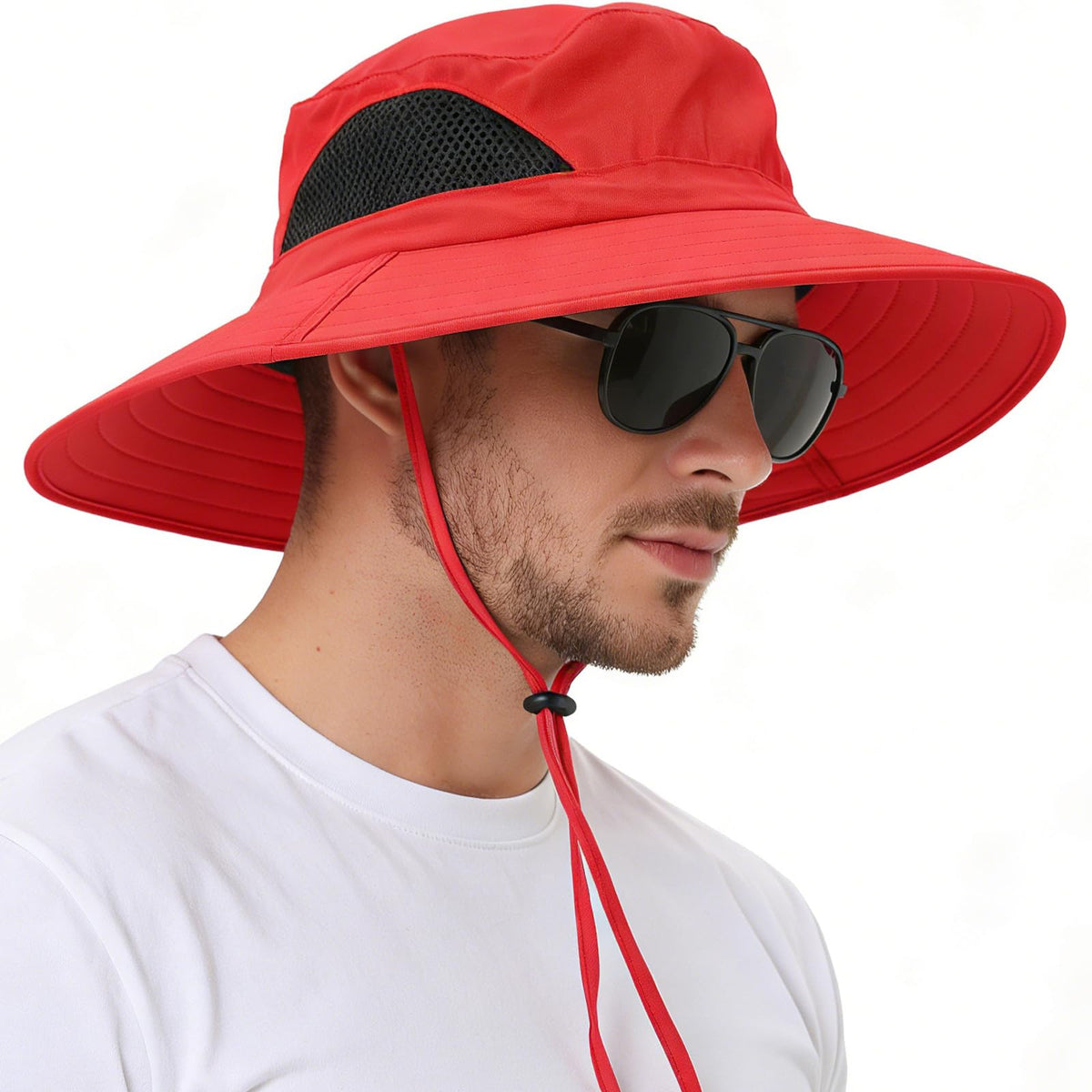 Wide Brim Sun Bucket Hat, Waterproof Boonie Hat for Men & Women