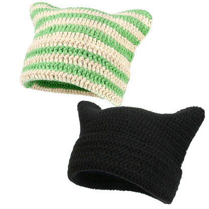 Women Beanie Warm Winter Hats, Soft Knit Lazy Beanie for Women, Women Cat Beanie，Women Fox hat, Slouchy Beanies for Women