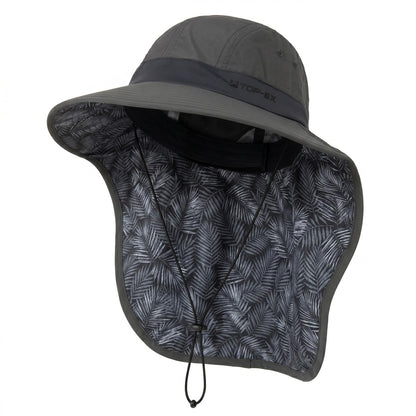TOP-EX UPF 50+ Cooling Wide Brim Sun Hat for Men with Neck Flap, Packable