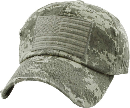 KBETHOS Flag USA America Military Thin Blue Line Thin Red Line Vintage Distressed Baseball Cap Dad Hat Unisex Adjustable…