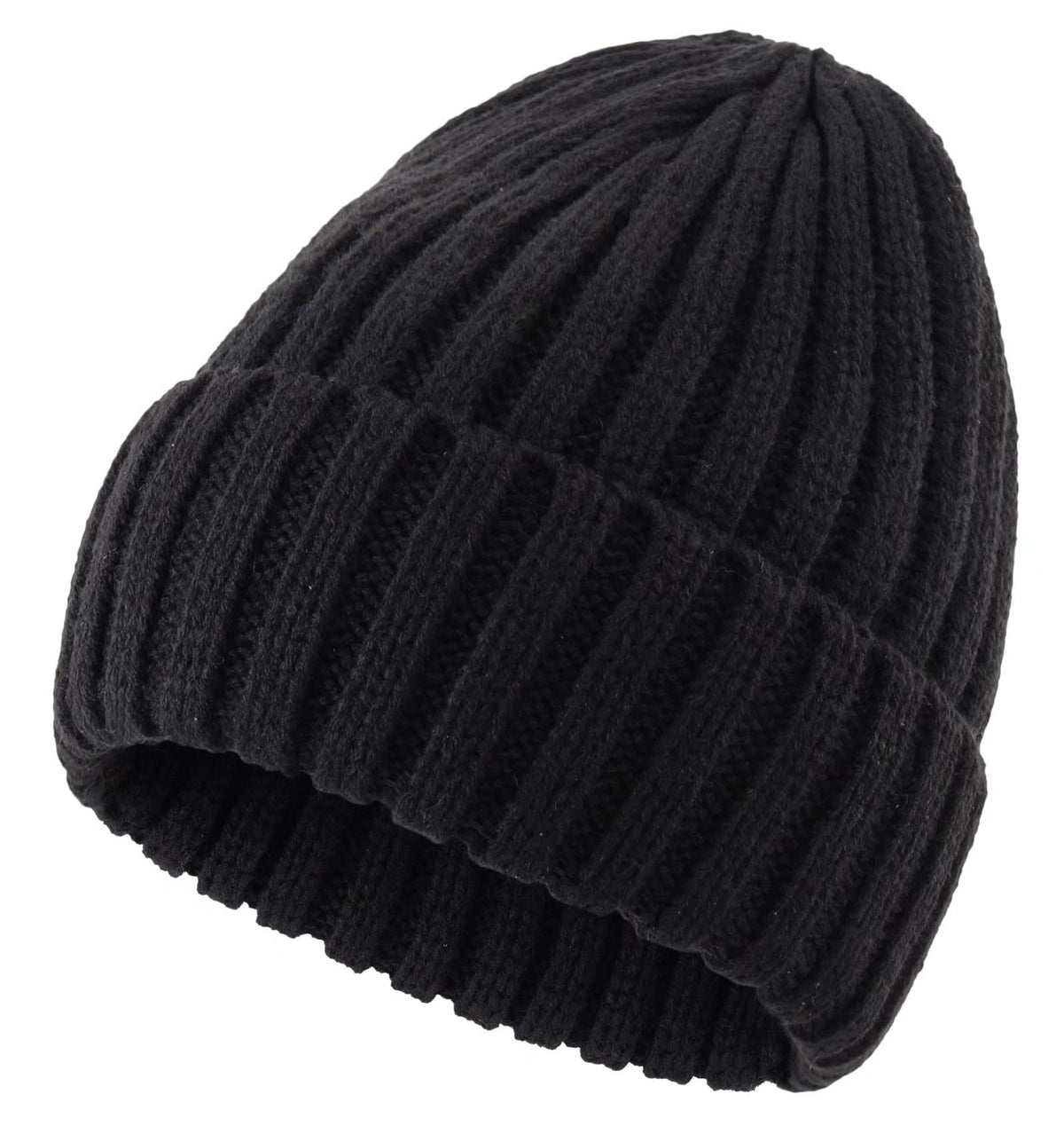 Connectyle Women's Rib Knit Cuffed Beanie Hat Stretch Acrylic Winter Hat Thick Warm Snow Ski Cap