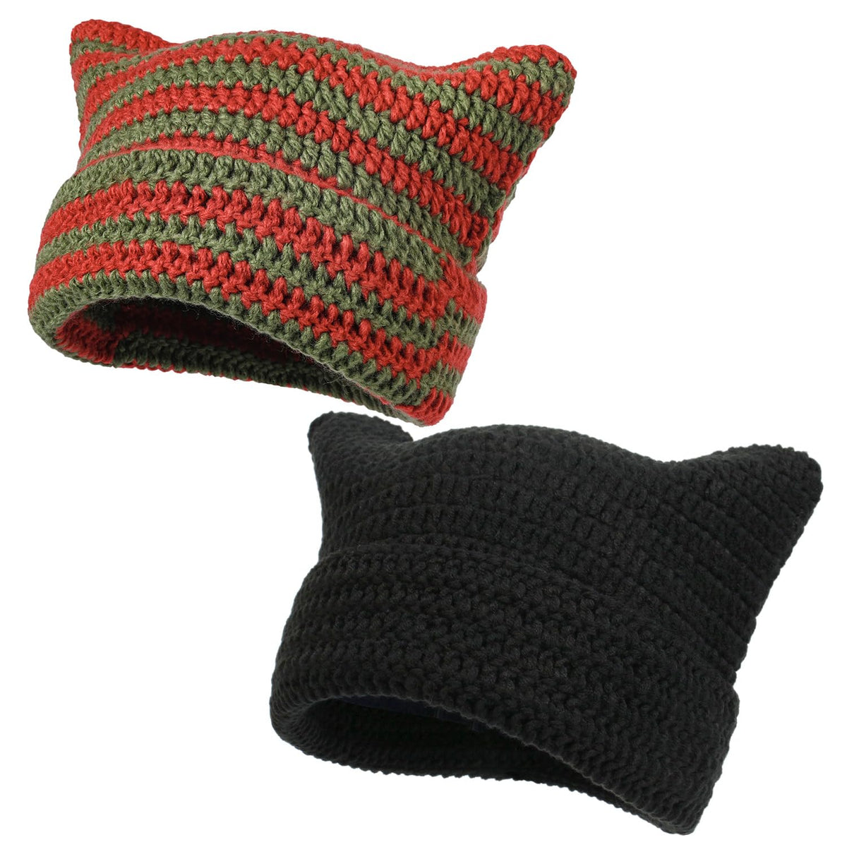 Women Beanie Warm Winter Hats, Soft Knit Lazy Beanie for Women, Women Cat Beanie，Women Fox hat, Slouchy Beanies for Women