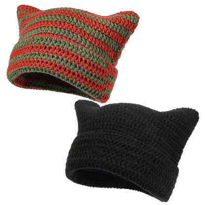 Women Beanie Warm Winter Hats, Soft Knit Lazy Beanie for Women, Women Cat Beanie，Women Fox hat, Slouchy Beanies for Women