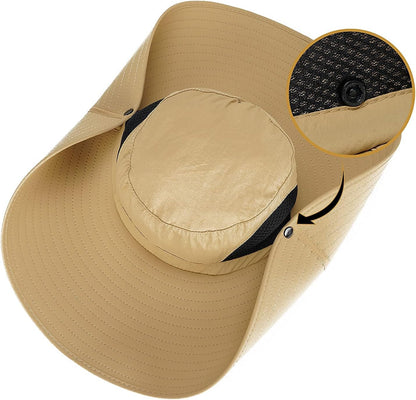 Leotruny Women Super Wide Brim Sun Hat UPF50+ Waterproof Bucket Hat