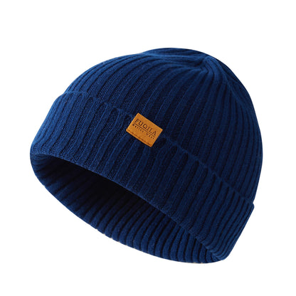 100% Merino Wool Cuff Beanie Hat, Unisex Warm Winter Caps Soft, Breathable & Cozy Stretchy Knitted Cuffed Cap