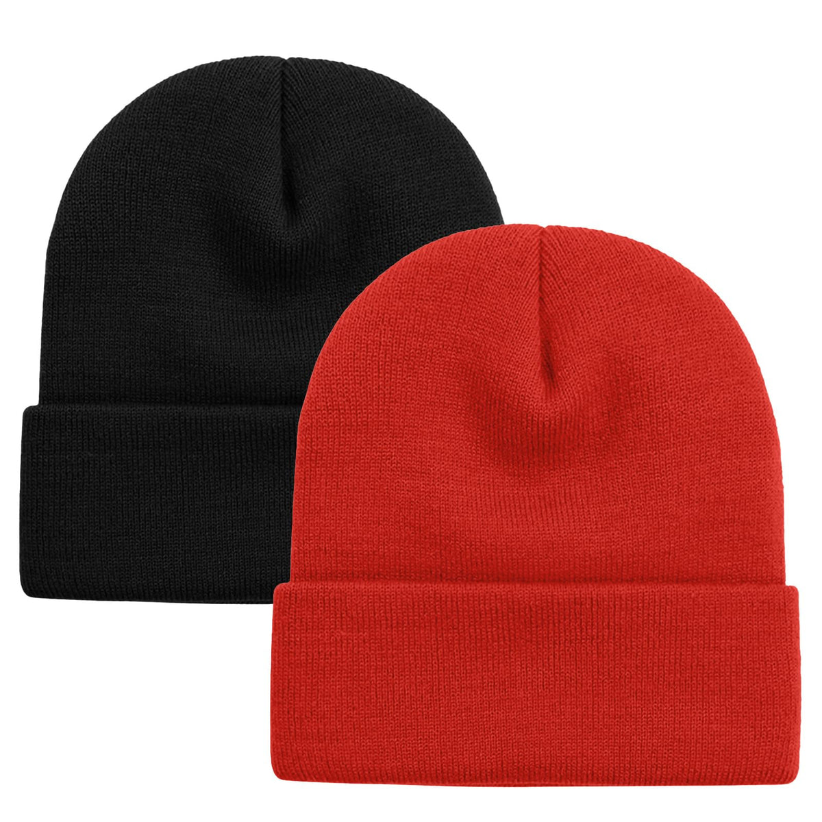 ZOORON Beanie for Women Men Ski Watch Cap Cuffed Plain Skull Knit Hat Soft Fisherman Winter Hat