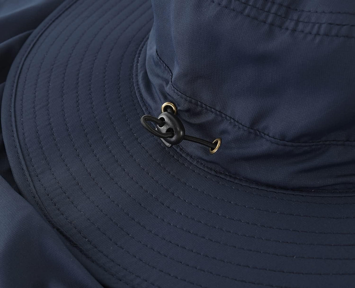 Home Prefer UPF50 Mens Sun Hat with Neck Flap Quick Dry UV Protection Cap Womens Wide Brim Fishing Hat Neck Flap Beach Garden