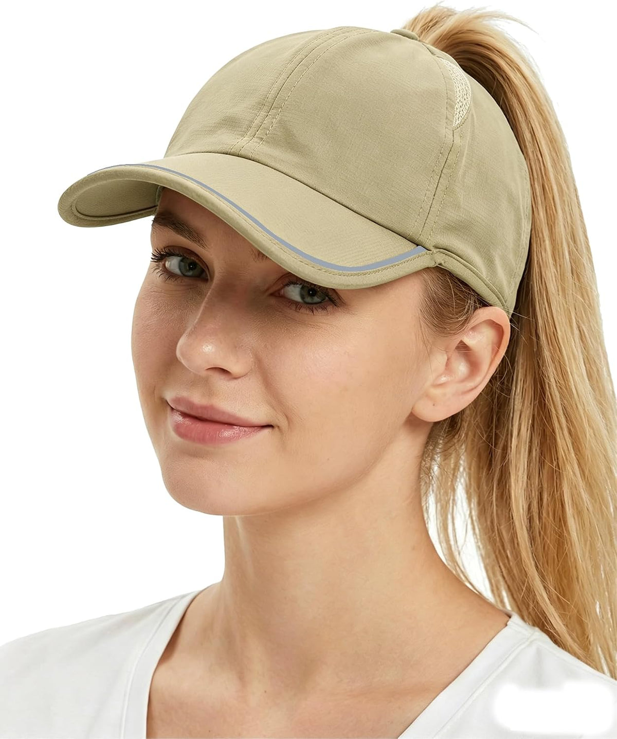 Ponytail Baseball Cap for Women UPF50 Waterproof Quick-Dry Running Hat with Ponytail Hole Golf Hiking Tennis Sports Ball Cap