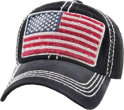 KBETHOS Flag USA America Military Thin Blue Line Thin Red Line Vintage Distressed Baseball Cap Dad Hat Unisex Adjustable…