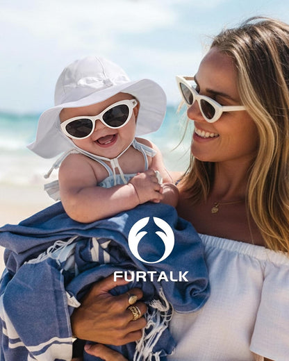 FURTALK Baby Sun Hat Toddler Beach Hats with UPF 50+ Sun Protection Wide Brim Girls Bucket Hat