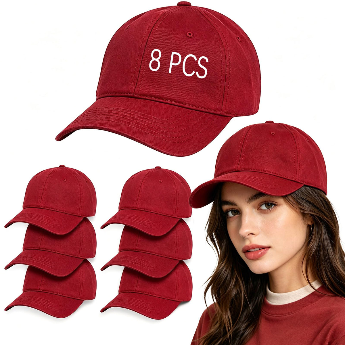 Baseball Cap for Men Women,with Ventilation Eyelets, Adjustable Fit for Hiking Fishing Running Golf