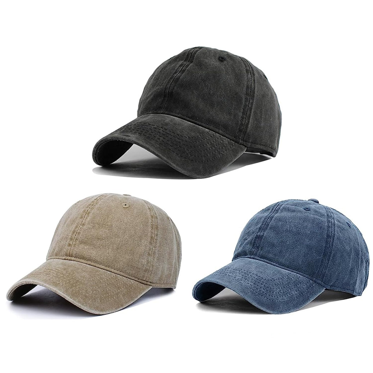 HH HOFNEN Baseball Cap Washed Cotton Unstructured Vintage Hat for Men Women