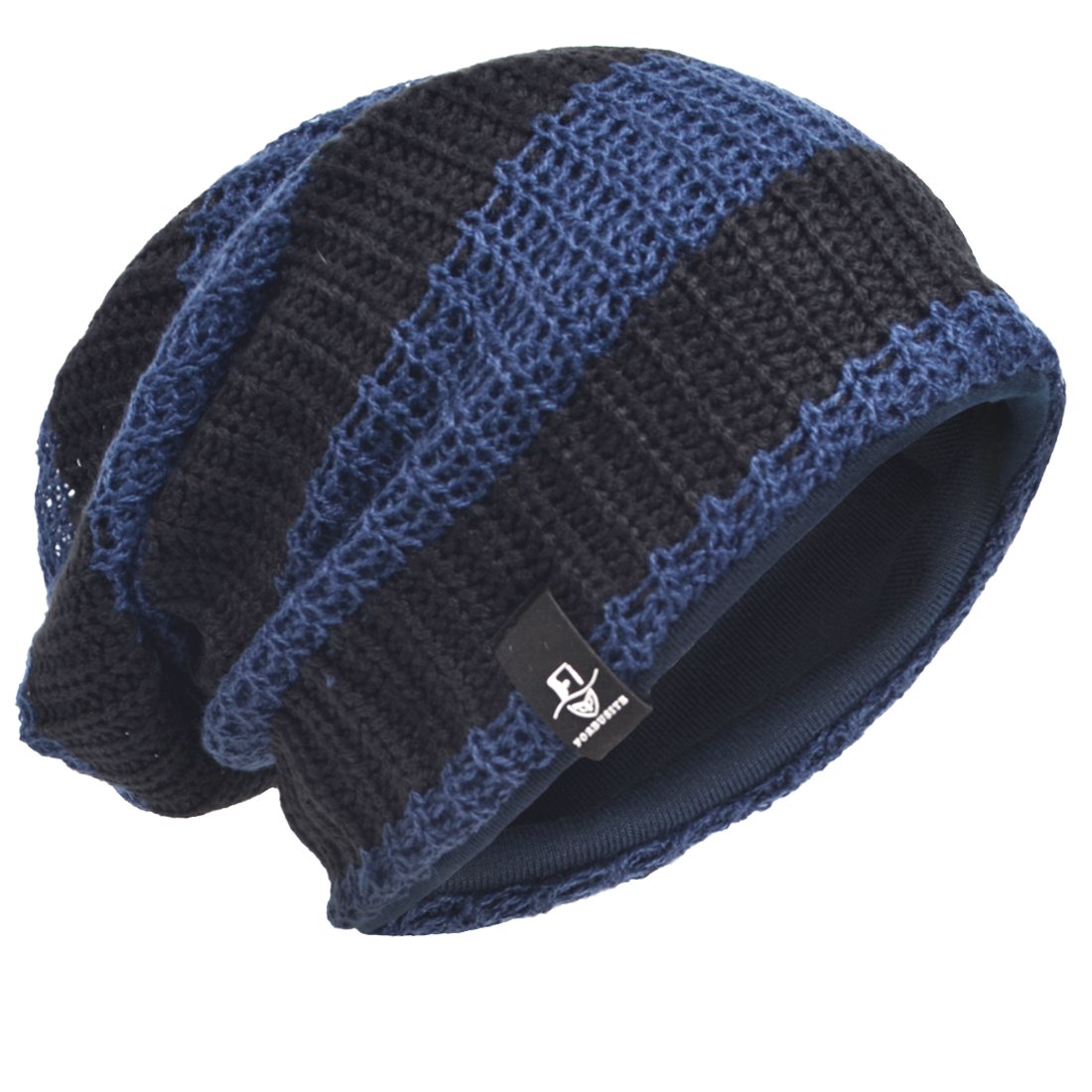 VECRY Men's Slouchy Beanie Knit Crochet Rasta Cap for Summer Winter