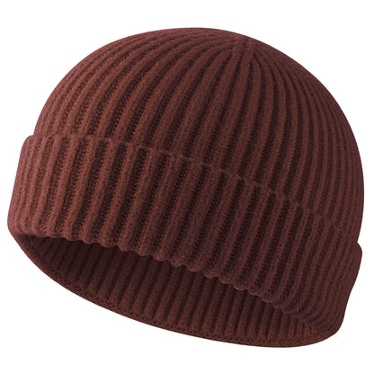 ROYBENS Swag Wool Knit Cuff Short Fisherman Beanie for Men Women Winter Hat