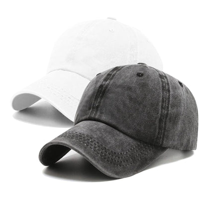 PFFY 2 Packs Vintage Washed Distressed Baseball Cap Dad Hat for Men Women