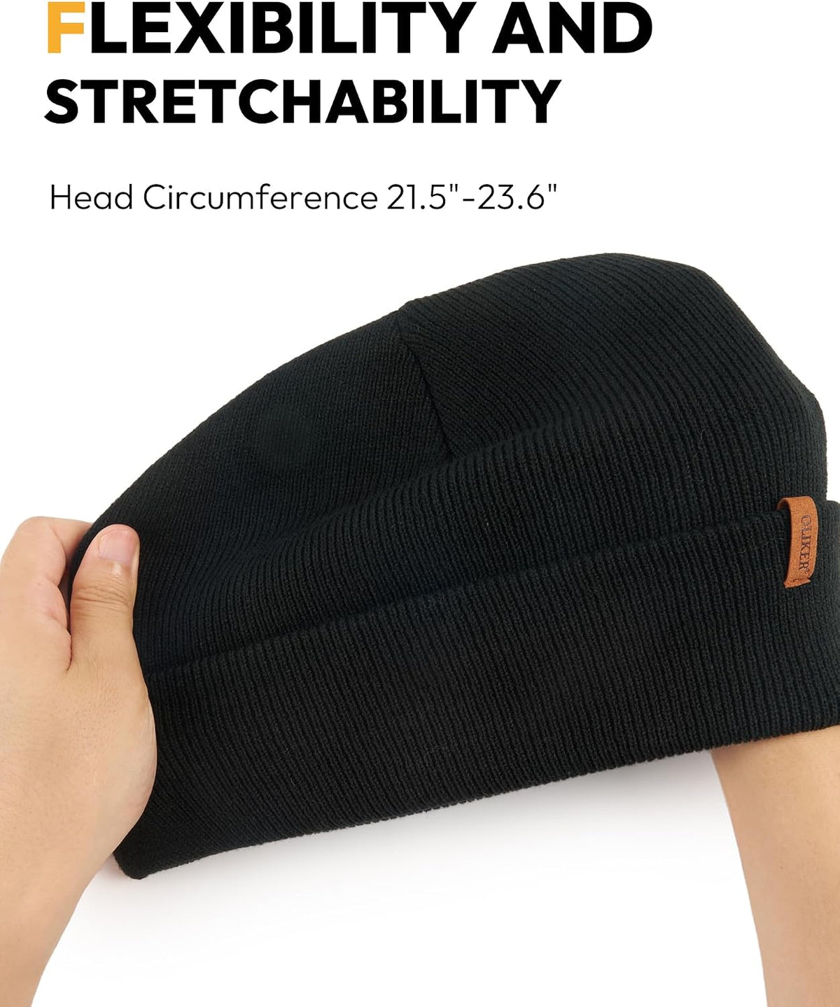 3 Pack Beanie for Men Women, Winter Double Layer Warm Hat Skull Cap