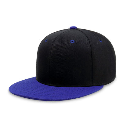 CHOK.LIDS Classic Snapback Flat Bill Hat Blank Adjustable Baseball Cap