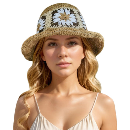 Floppy Big Beach Straw Hats for Women Foldable Summer Wide Brim Packable Sun Hat Womens Travel Straw Fedora Hat