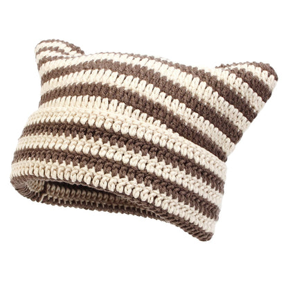 Women Beanie Warm Winter Hats, Soft Knit Lazy Beanie for Women, Women Cat Beanie，Women Fox hat, Slouchy Beanies for Women