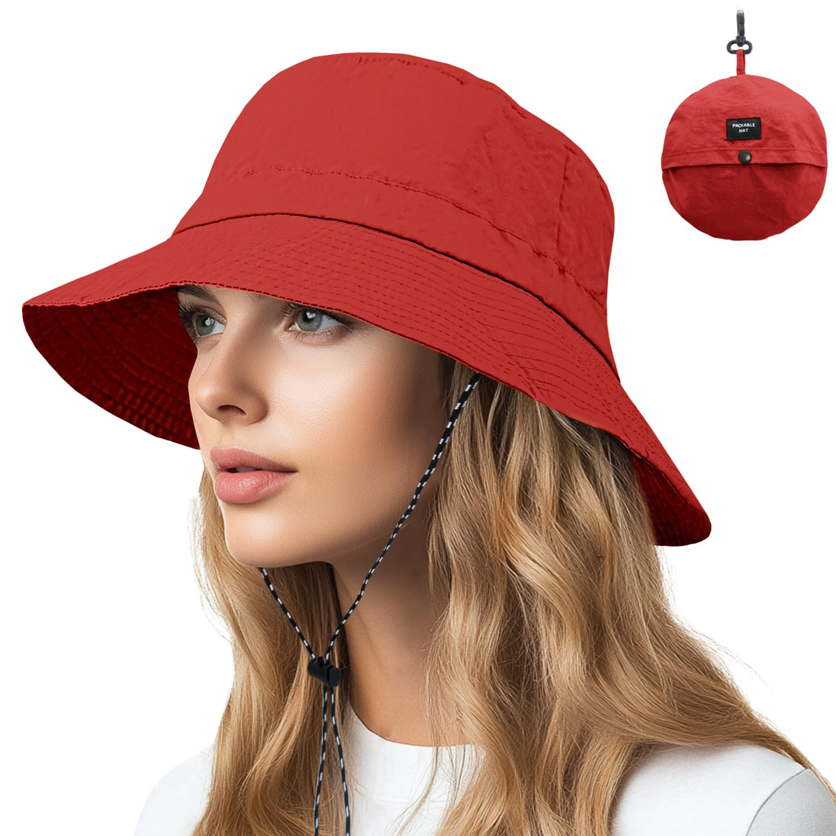 NPQQUAN Sun Bucket Hats for Woman Men Lightweight Sun Hat Packable Foldable