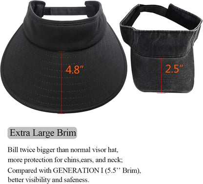 Sun Visor Hats Women Large Brim Summer UV Protection Beach Cap
