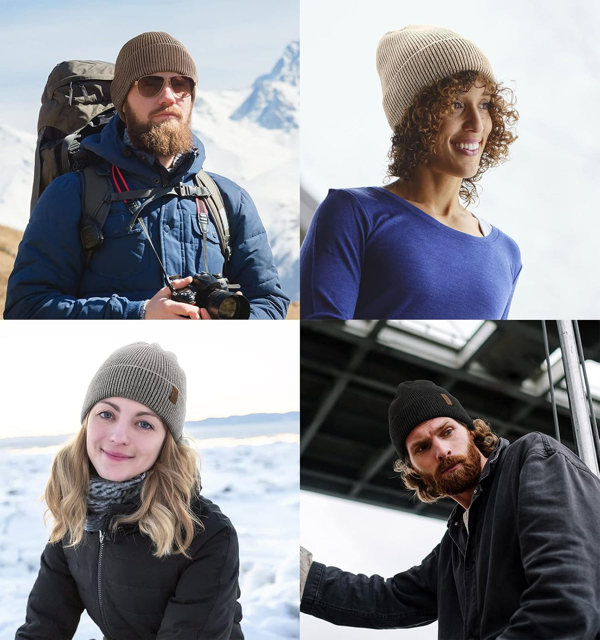 Wmcaps Winter Beanie for Men Women, Soft Warm Fleece Lined Knit Hat