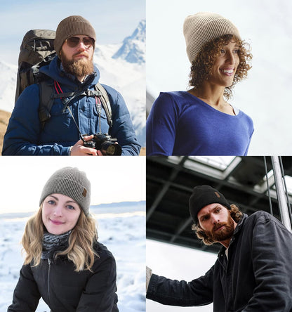 Wmcaps Winter Beanie for Men Women, Soft Warm Fleece Lined Knit Hat