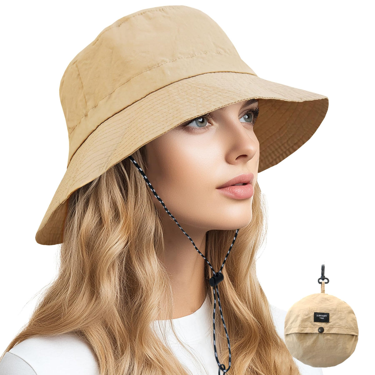 NPQQUAN Sun Bucket Hats for Woman Men Lightweight Sun Hat Packable Foldable