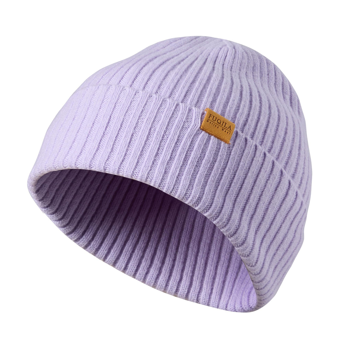 100% Merino Wool Cuff Beanie Hat, Unisex Warm Winter Caps Soft, Breathable & Cozy Stretchy Knitted Cuffed Cap