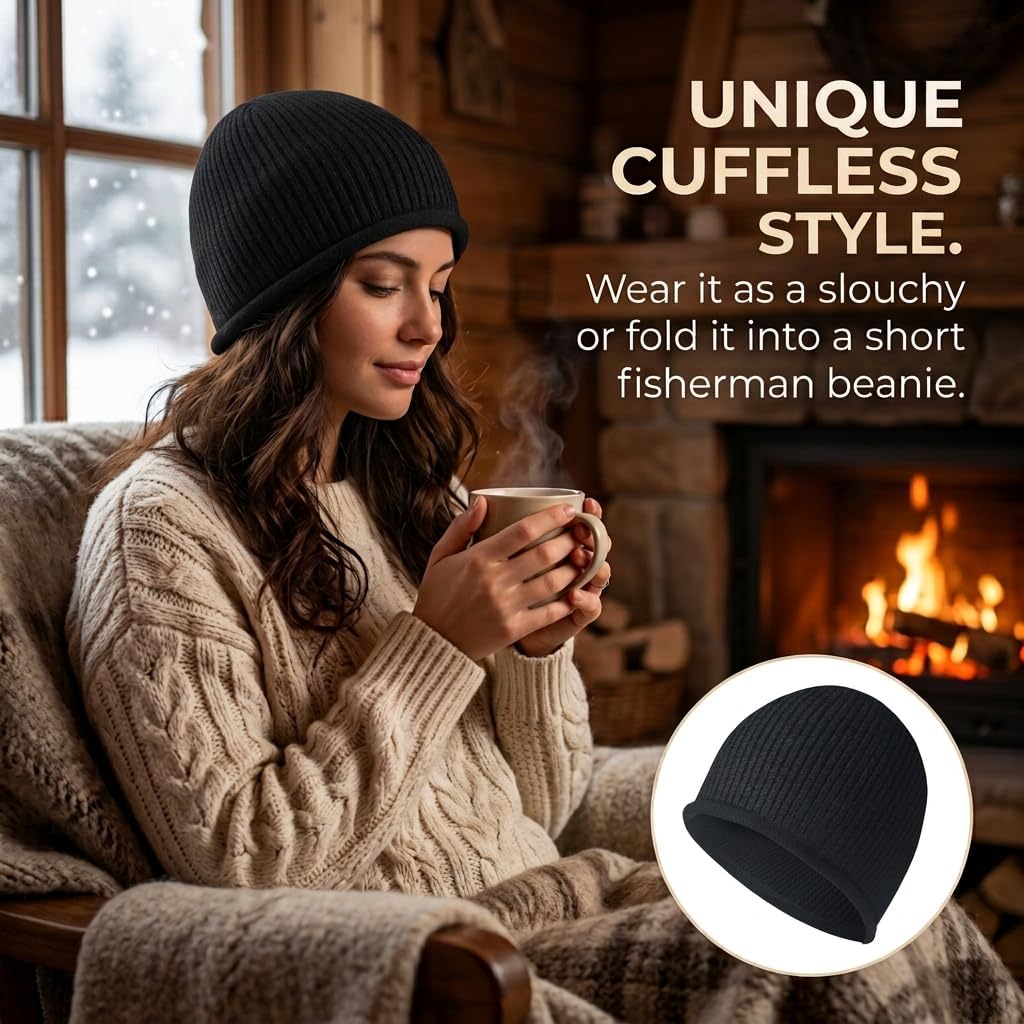 Winter Beanie Hats for Men Women Knit Slouchy Hat Warm Soft for Daily use