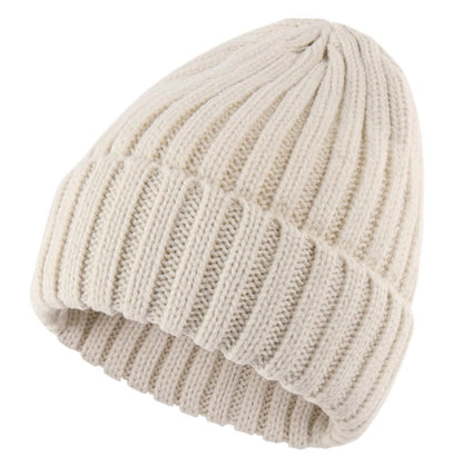 Connectyle Women's Rib Knit Cuffed Beanie Hat Stretch Acrylic Winter Hat Thick Warm Snow Ski Cap