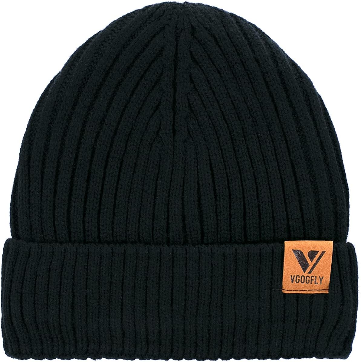 Vgogfly Lined Men Beanie Slouchy Knit Skull Cap Warm Stocking Hats Guys Women Striped Winter Beanie Hat