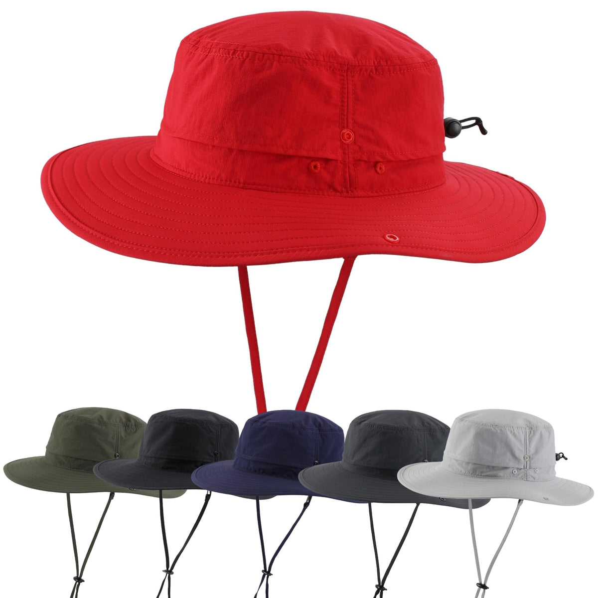 Connectyle Sun Hat for Men Women Outdoor UV Protection Safari Hat for Fishing Hiking Gardening Breathable Cowboy Hat UPF50