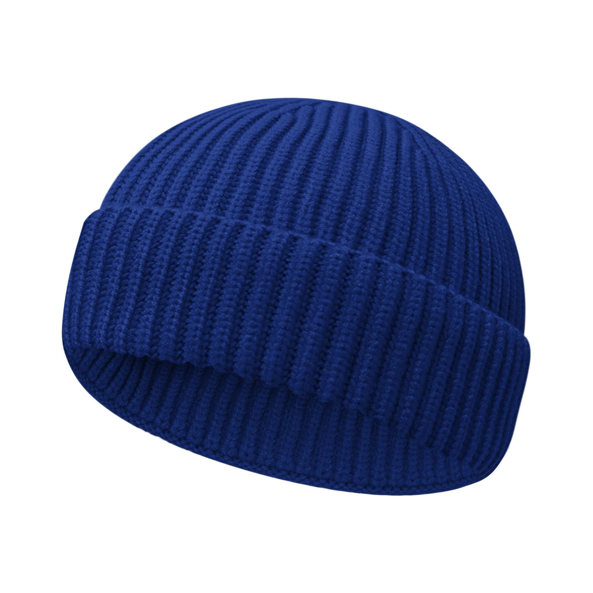 Wool Fisherman Beanies for Men Women Short Cuff Knit Beanie