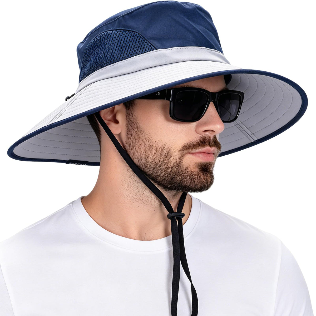 Wide Brim Sun Bucket Hat, Waterproof Boonie Hat for Men & Women