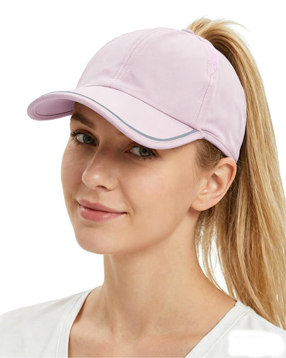 Ponytail Baseball Cap for Women UPF50 Waterproof Quick-Dry Running Hat with Ponytail Hole Golf Hiking Tennis Sports Ball Cap