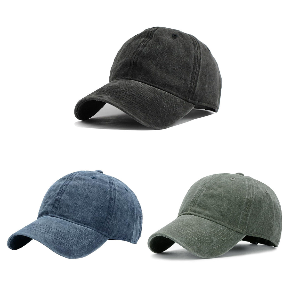 HH HOFNEN Baseball Cap Washed Cotton Unstructured Vintage Hat for Men Women