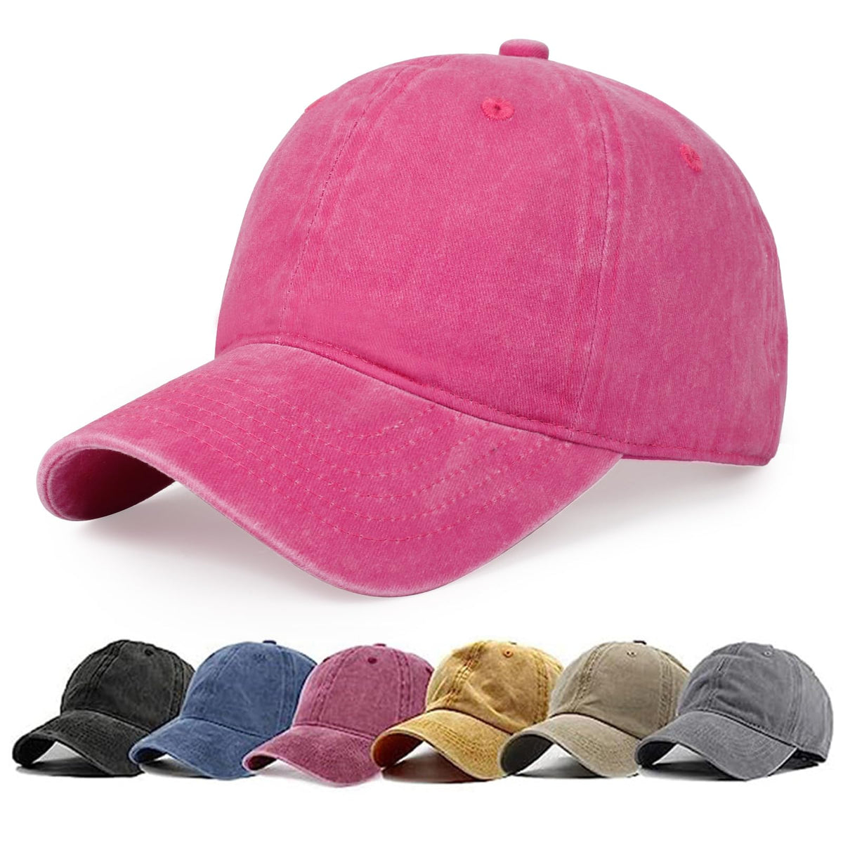 HH HOFNEN Baseball Cap Washed Cotton Unstructured Vintage Hat for Men Women
