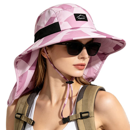 Rosoz Outdoor Sun Hat for Men Women, UPF 50+Fishing Hat with Neck Flap