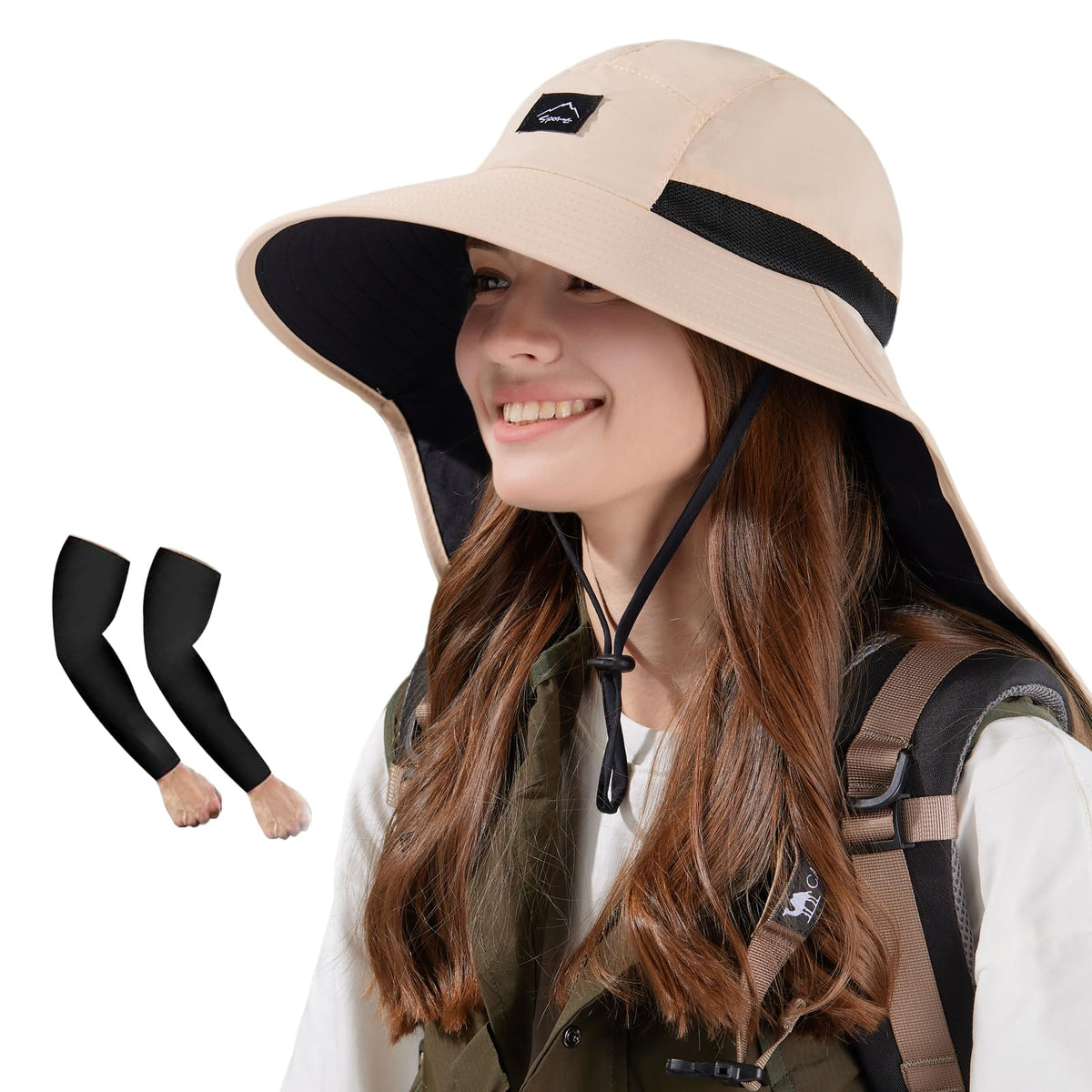Rosoz Outdoor Sun Hat for Men Women, UPF 50+Fishing Hat with Neck Flap