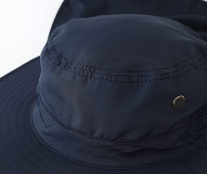 Home Prefer UPF50 Mens Sun Hat with Neck Flap Quick Dry UV Protection Cap Womens Wide Brim Fishing Hat Neck Flap Beach Garden