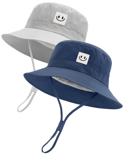 FURTALK Baby Sun Hat Toddler Bucket Hat Beach Smile Face UPF 50+
