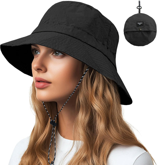 NPQQUAN Sun Bucket Hats for Woman Men Lightweight Sun Hat Packable Foldable